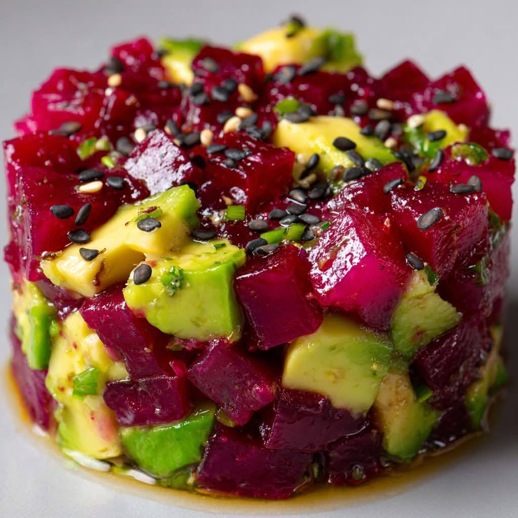 Recipes salade betterave crue  avocat